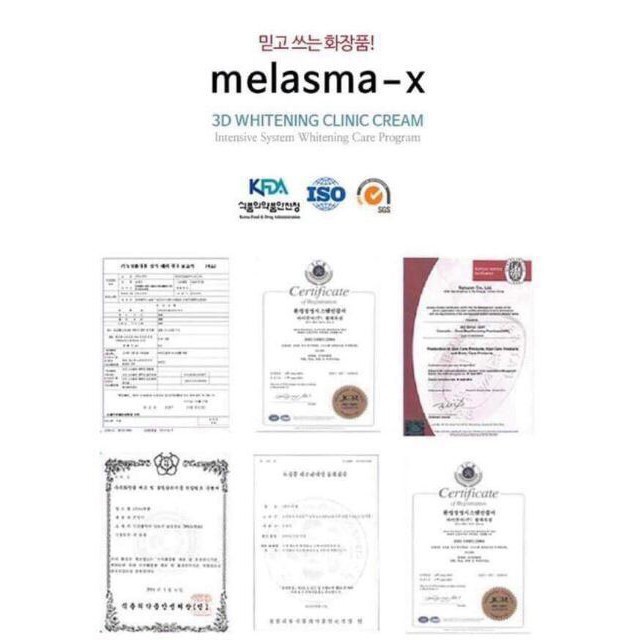 KEM LÀM MỜ NÁM Melasma-x 3D whitening clinic cream CHUẨN HÀN QUỐC CHECK MÃ QR