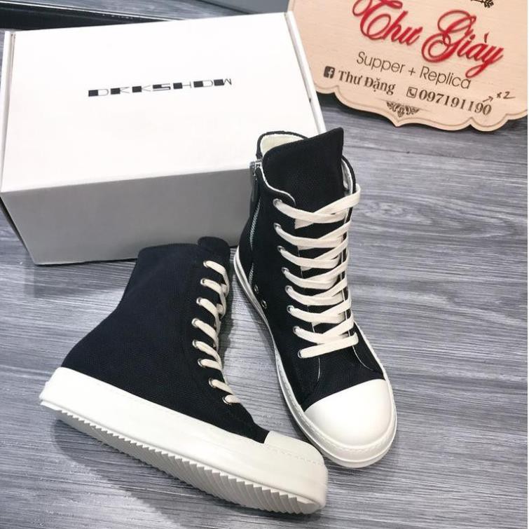 Giày thể thao,Giày sneaker,Giày 𝐫𝐢𝐜𝐤 𝐨𝐰𝐞𝐧,𝐑𝐎 cao đế thơm vani -h91