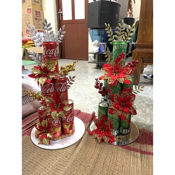 Set phụ kiện tráp lễ tài lộc bia và bánh