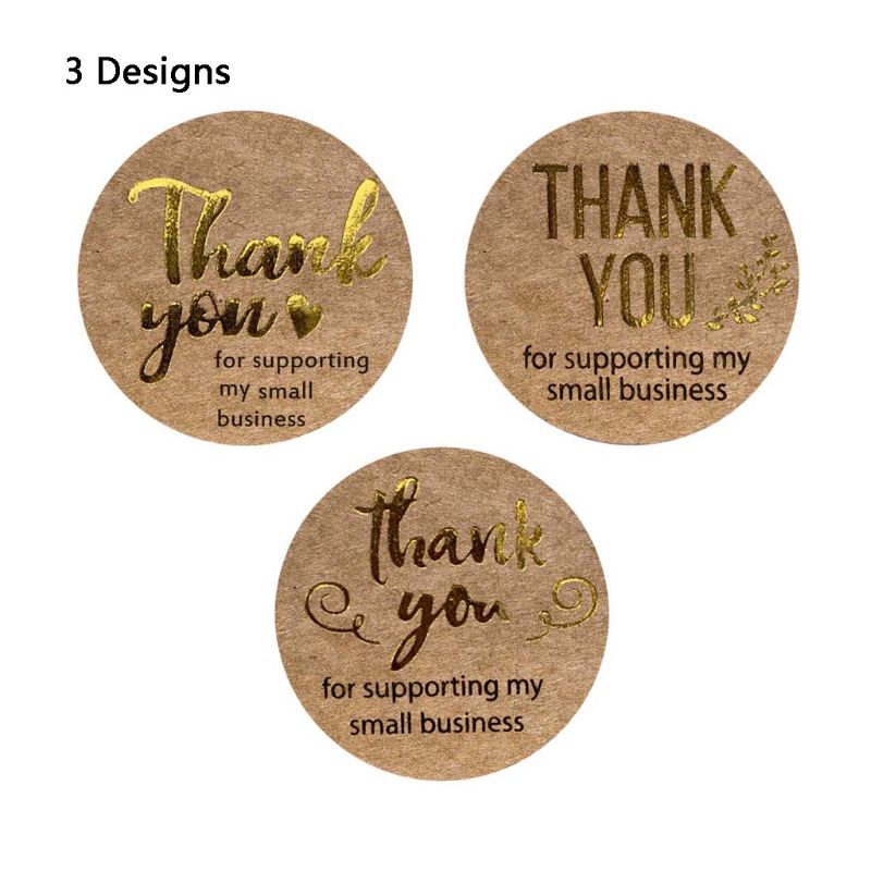 Cuộn 500 Miếng Dán Chữ Thank You for Supporting My Small Business