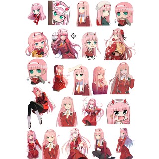 sticker  zero two/ ảnh dán  zero two