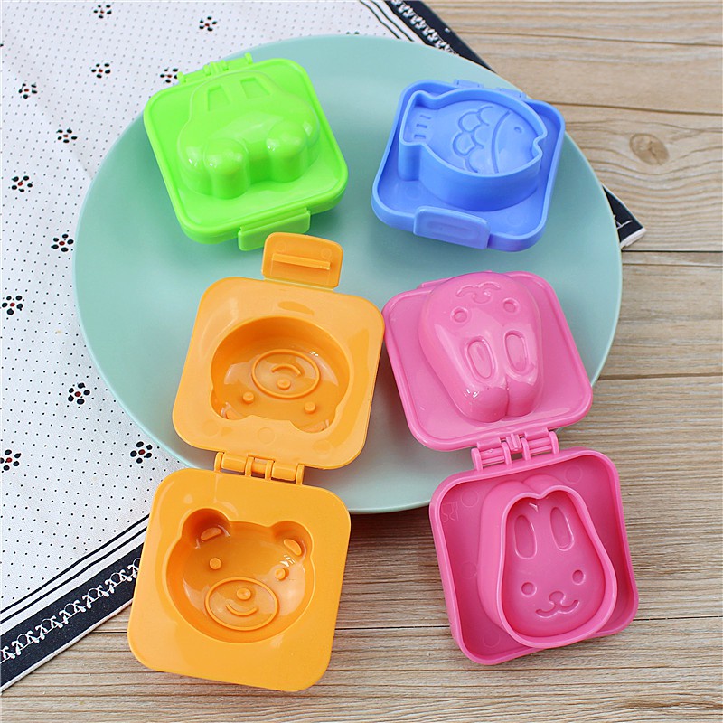 Combo 6 Khuôn ép cơm, ép trứng bento nhiều hình dễ thương