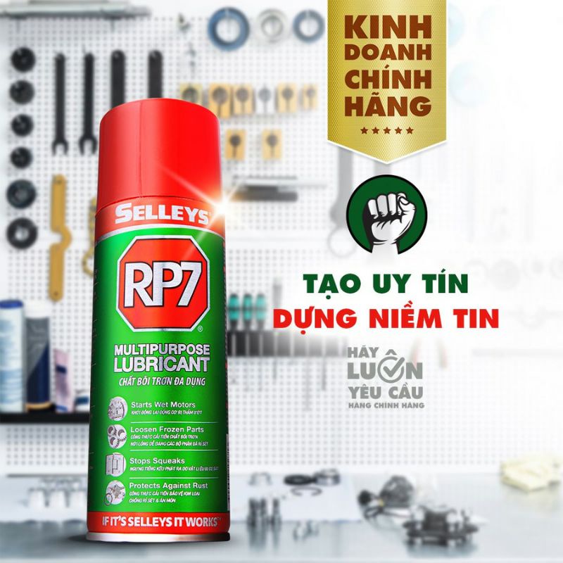 Bình xịt RP7 tẩy rỉ sét và bôi trơn kim loại 150g - 300g Chính hãng Selleys