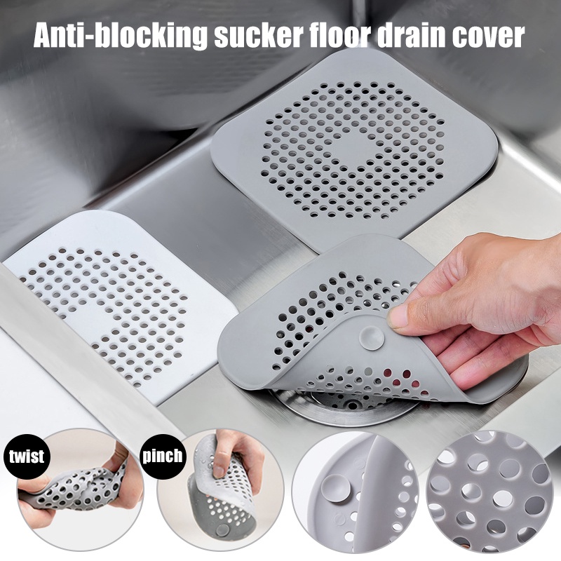Bộ lọc tóc Chậu rửa chống chặn Bộ lọc Bồn tắm Sàn tắm Bộ thoát nước Nút chặn nhà bếp Silicone khử mùi Phụ kiện phòng tắm