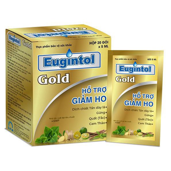 Combo GIẢM HO, Sát trùng đường hô hấp 1 hộp viên ngậm thảo dược MyVita Protect & 1 hộp siro ho Eugintol Gold