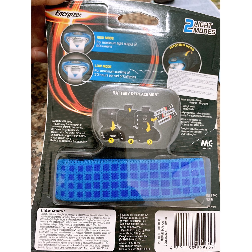 Đèn đội đầu Energizer Vision Head Light