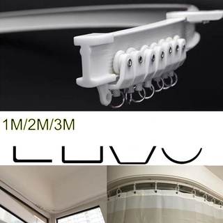  Thanh Trượt Rèm Cửa Sổ   Ban Công Bằng Nhựa Dẻo Có Thể Uốn Cong Kích Thước 1M 2M 3M 