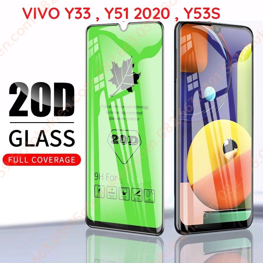 Kính cường lực full màn hình Vivo Y53s , Y51 2020 , Y33 chuẩn cường lực 9h+