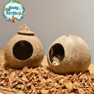Nhà ngủ hang gáo dừa cho Hamster, Sóc Bông, Sóc Đất, Sóc Bay...
