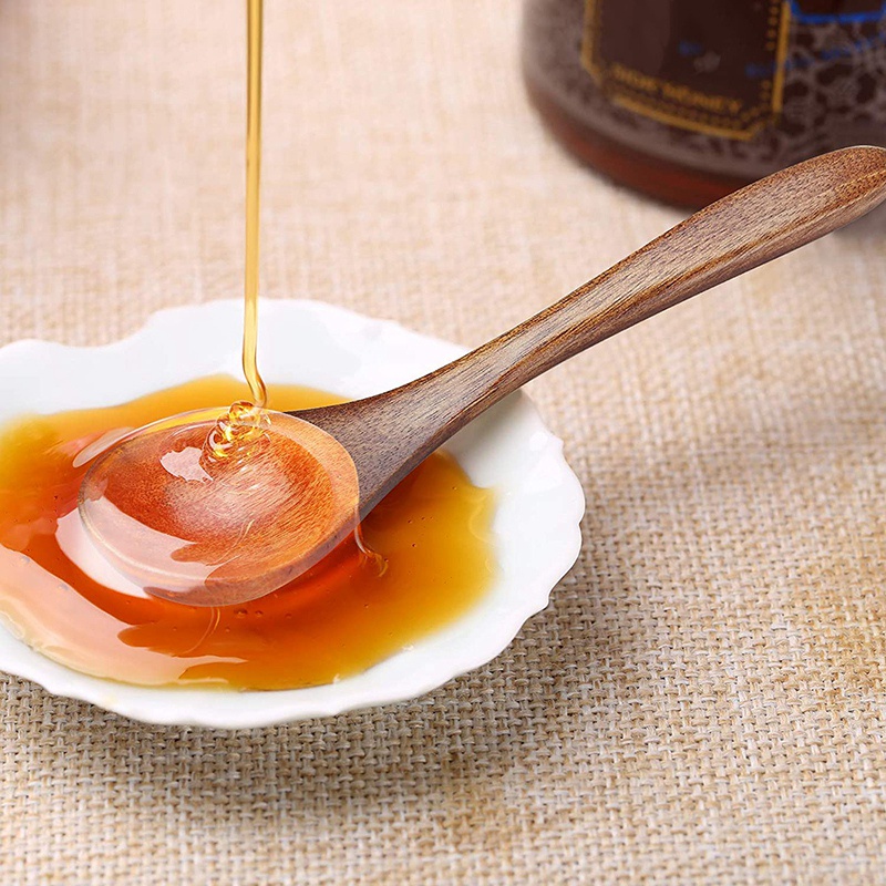 Set 6 Muỗng Gỗ Mini Dùng Để Múc Mật Ong Tiện Dụng