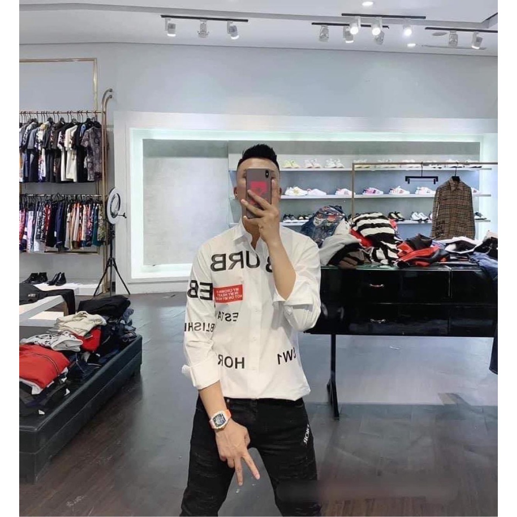 Áo Sơ Mi Nam BBR Dài Tay Chất Kate Lụa mềm không nhăn shopakhang68