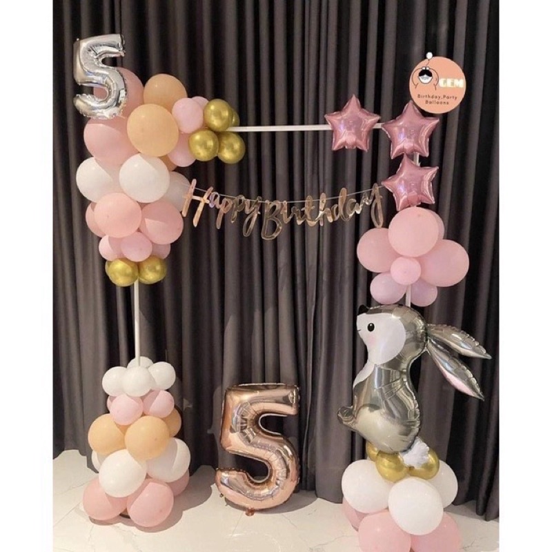 Trụ bóng trang trí hình chữ nhật dễ tháo lắp trang trí sinh nhật