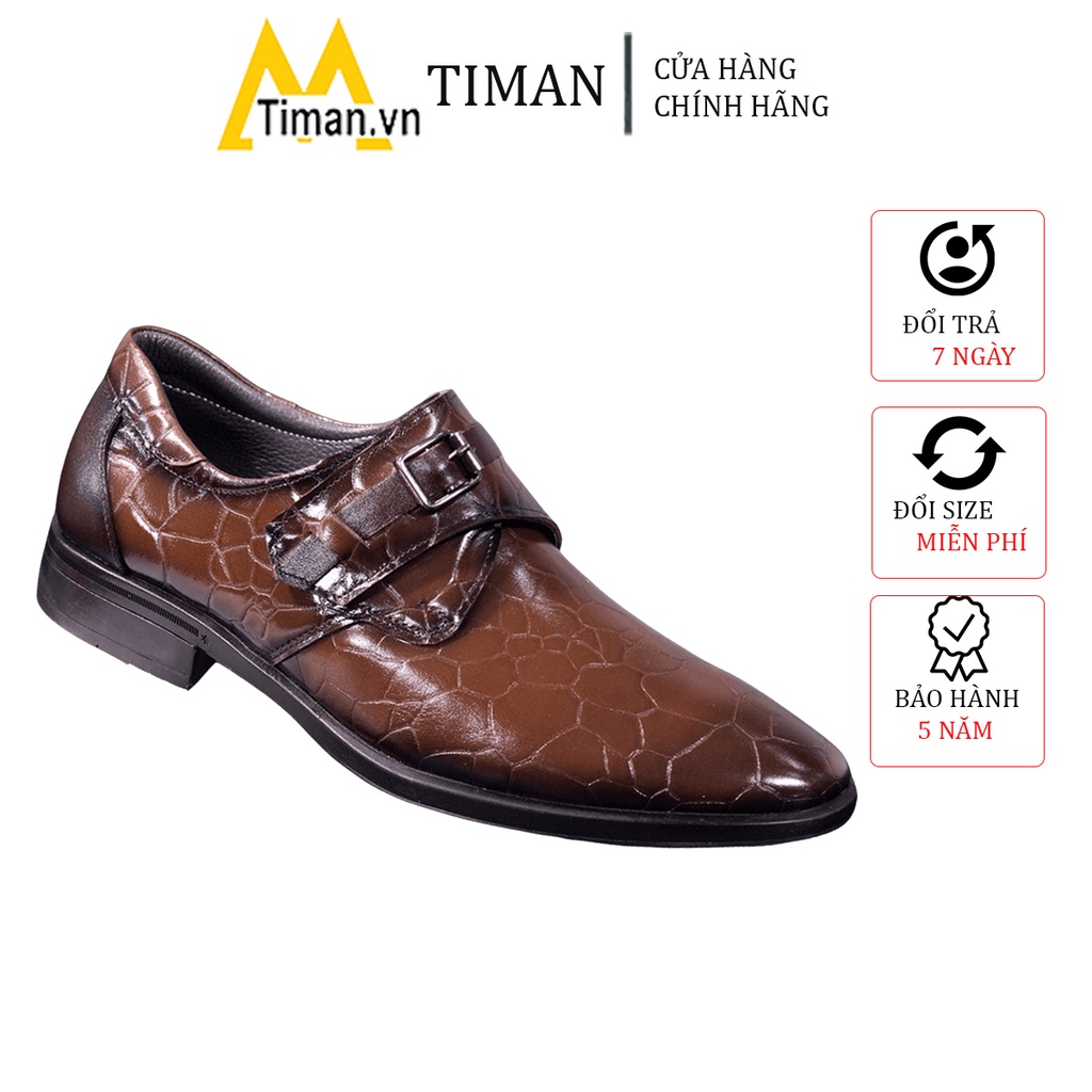 Giày nam lười chất liệu da bò tây đẹp phong cách công sở thiết kế mọi cao cấp bảo hành 5 năm GT42 TIMAN