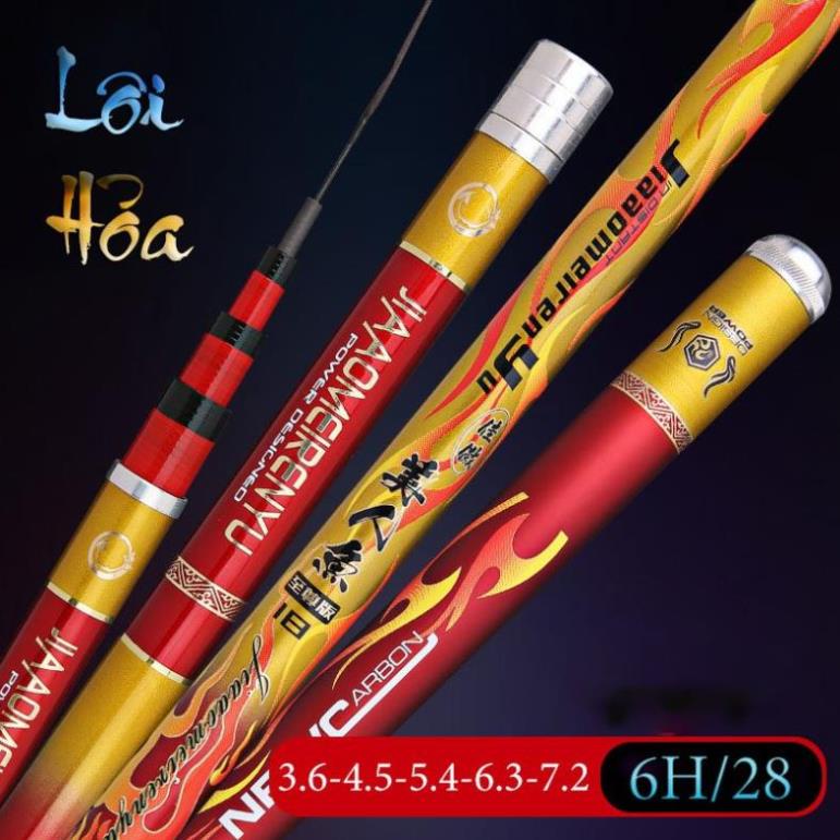 Cần Câu Cá Carbon 6H Lôi Hỏa Chất Lượng