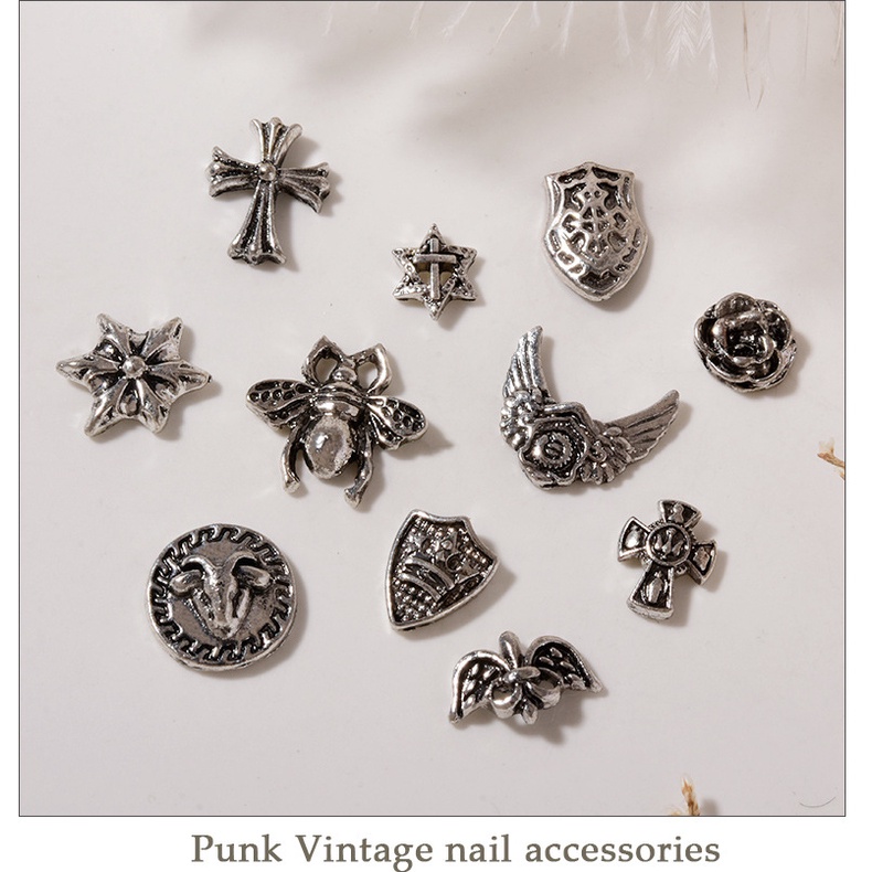 Phụ Kiện Trang Sức Bằng Hợp Kim Hình Lục Giác Đính Đá Phong Cách punk Cổ Điển Hàng Mới