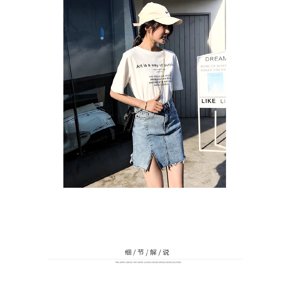 Chân váy Jeans eo cao phong cách trẻ trung năng động | BigBuy360 - bigbuy360.vn