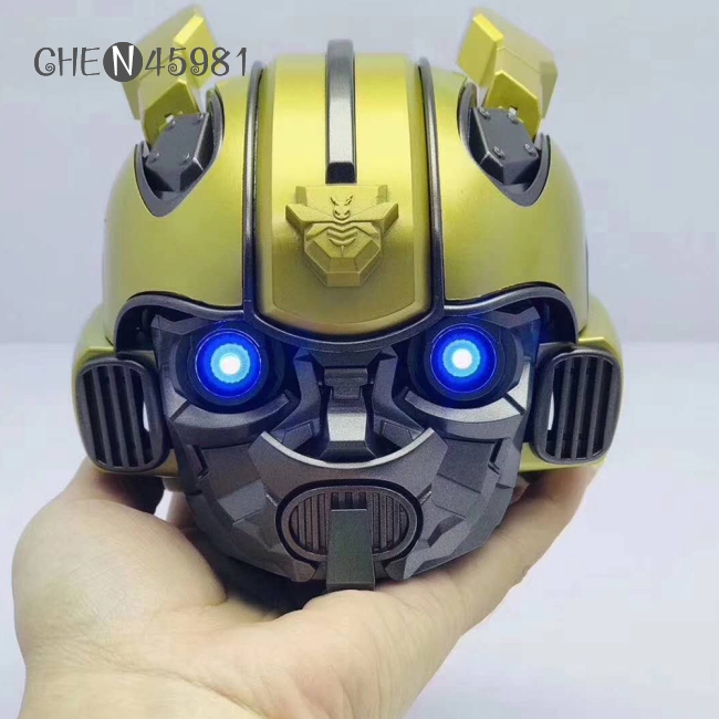 Bumblebee Helmet Bluetooth Speaker Fm Radio Usb Mp3 TF Smart Subwoofer Blue Tooth 5.0 Portable Mini