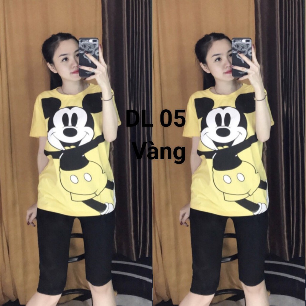 Đồ bộ mặc nhà nữ in hình chuột mickey cực dễ thương | BigBuy360 - bigbuy360.vn