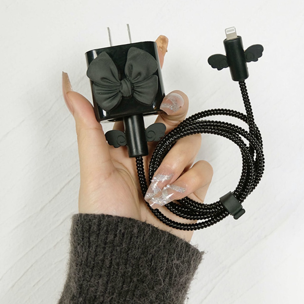 Ốp Điện Thoại Bảo Vệ Cho TPU Black Bow Style compatible for iPhone 11 12 13 Pro Max compatible for iPad Pro Air Mini 18w 20w