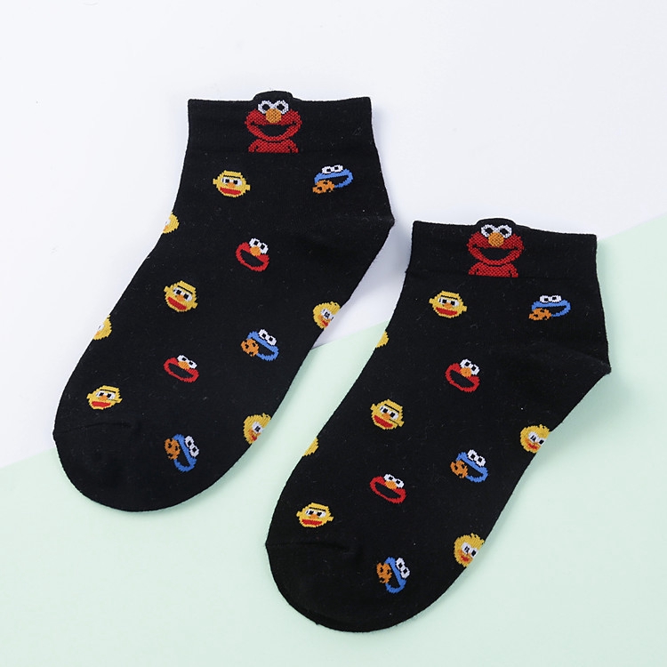 1 Đôi vớ họa tiết hoạt hình Sesame Street vui nhộn mới lạ dành cho nam và nữ