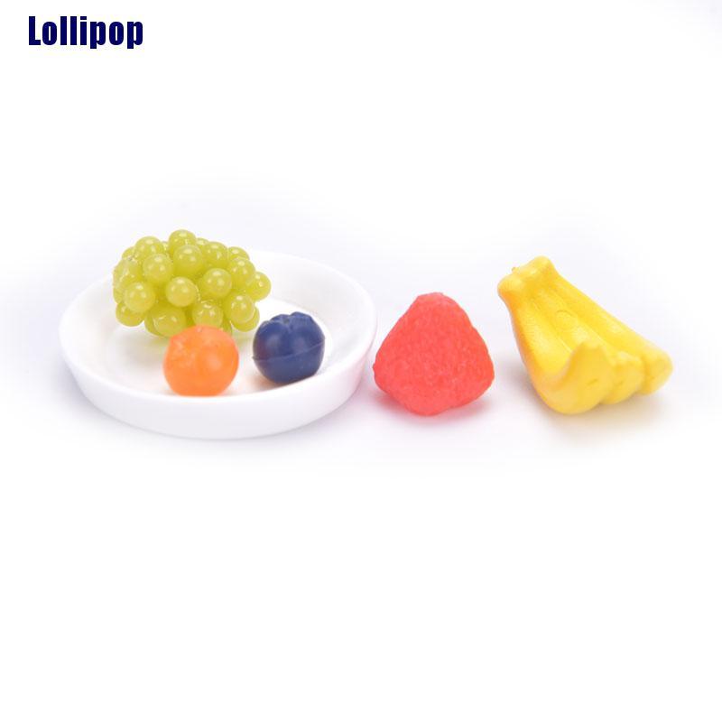 Bộ 6 Món Đồ Chơi Gồm Khay Và Trái Cây Đồ Chơi Nhà Búp Bê Cỡ 1 / 12 Độc Đáo