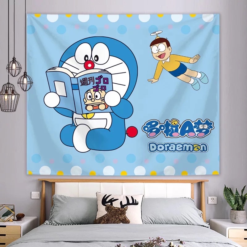 Tranh vải treo tường hoạt hình Doraemon nhiều mẫu xinh xắn