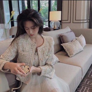Khoác dạ tweed