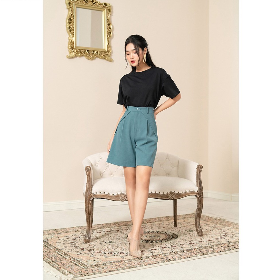 Quần Shorts Vải Ly Chéo 20AGAIN SVA1063