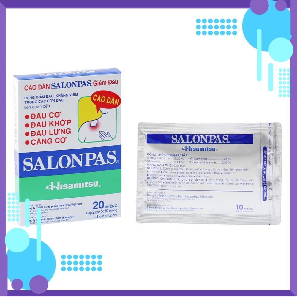 CAO DÁN SALONPAS ( túi 10 Miếng)