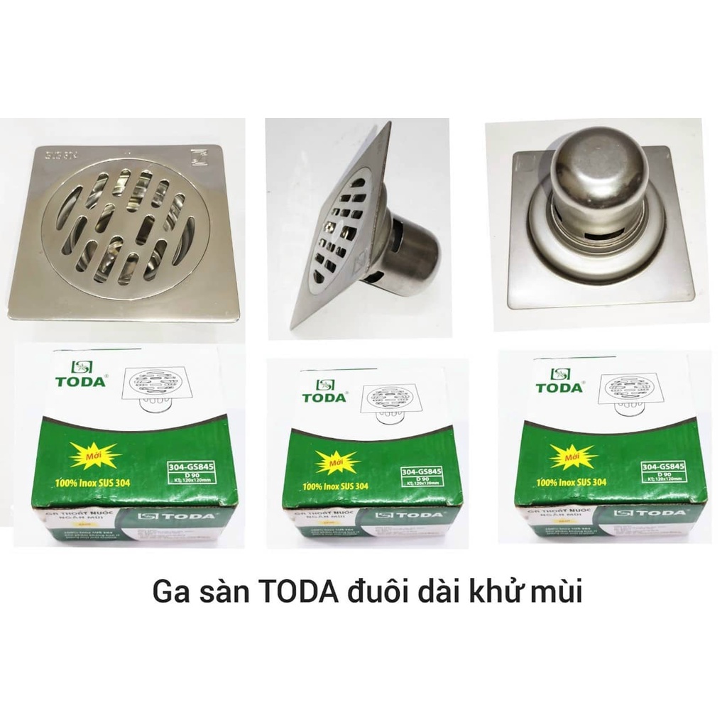 GA THOÁT SÀN NHÀ TẮM NGĂN MÙI CỐC SÂU TODA INOX 304 ( FULL HỘP )