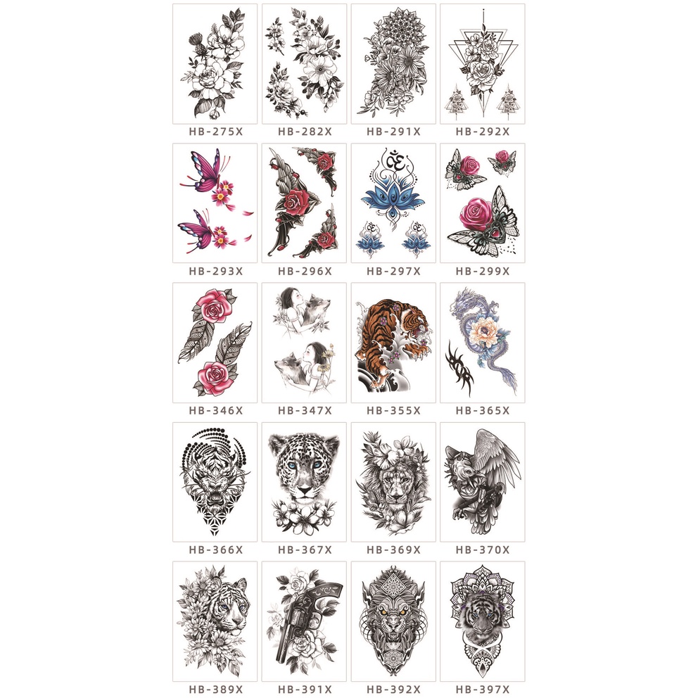 Hình xăm dán tạm thời chống thấm nước họa tiết động vật tùy chọn dành cho nam