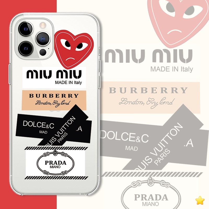 Casing Fashion Label Google Pixel 6 Pro/Pixel 3 3A 4 XL/Pixel 5a 5G Y20i Y20 Y12s Y17 Y15 Y12 A9 A5 2020 Luxury Brand Clear Soft Silicone Shockproof Cover