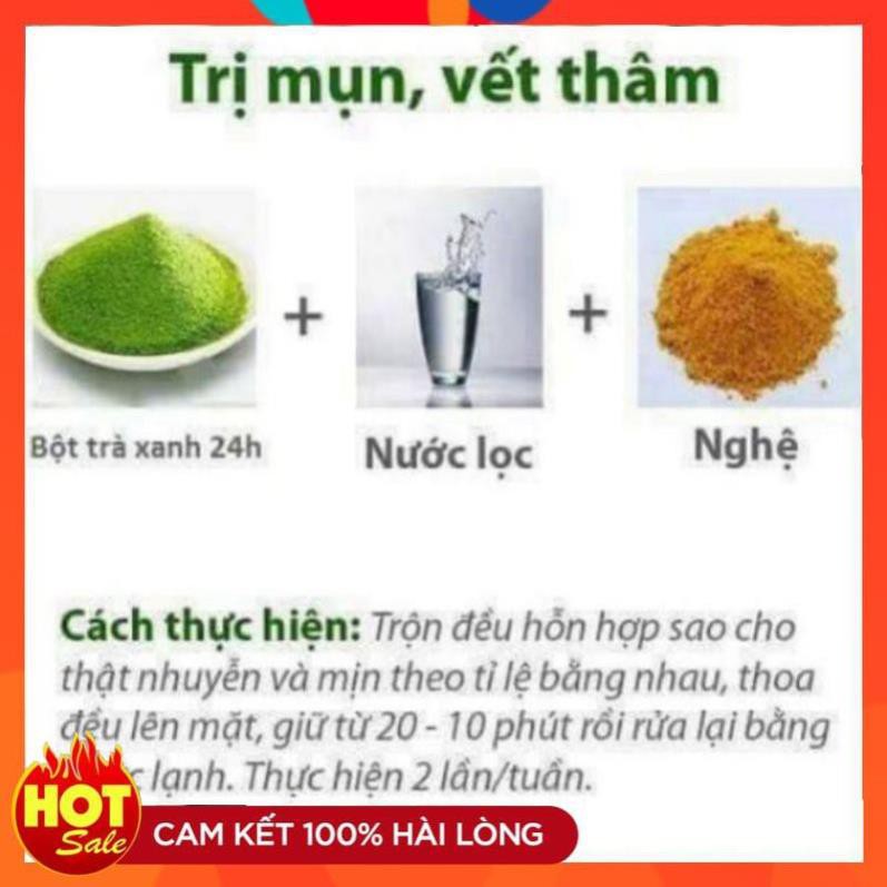 Bột trà xanh Thái Nguyên nguyên chất 100% sấy công nghệ Nhật Bản