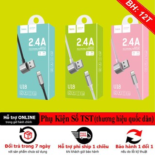 Cáp sạc Hoco shopee\Cáp sạc nhanh 2.4A Hoco U18