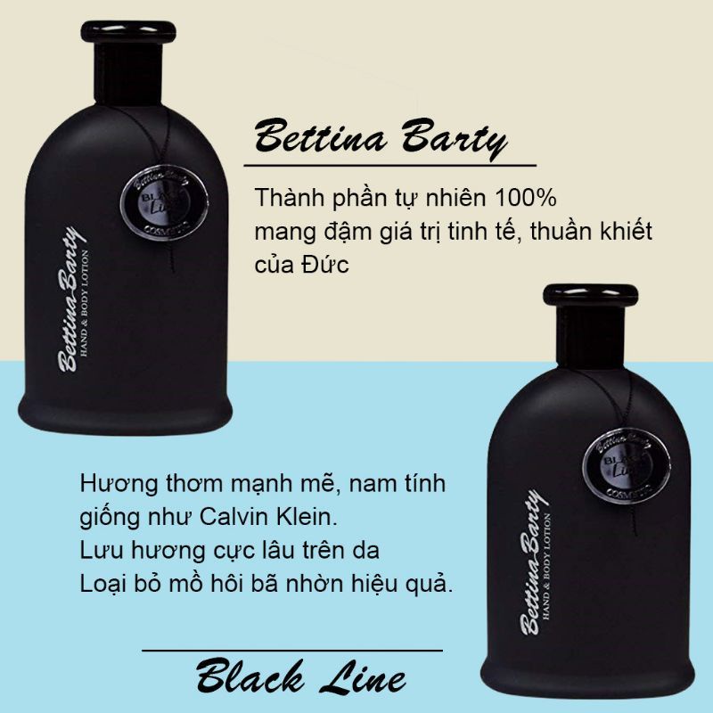 Sữa tắm nước hoa nam Bettina Barty 500ml nội địa Đức hương thơm đầy nội lực HOT số 1 hiện nay