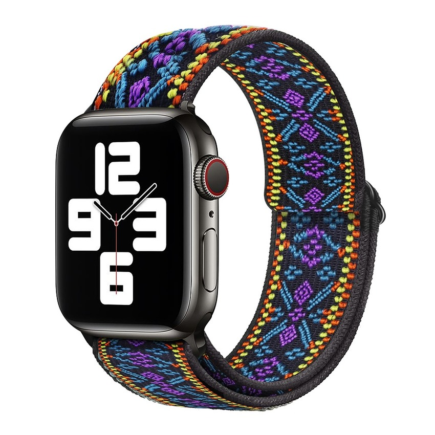 Dây đeo đồng hồ thông minh co giãn phong cách bohemian thích hợp cho Apple iWatch 6 5 4 3 2 1 38mm 40mm 42mm 44mm
