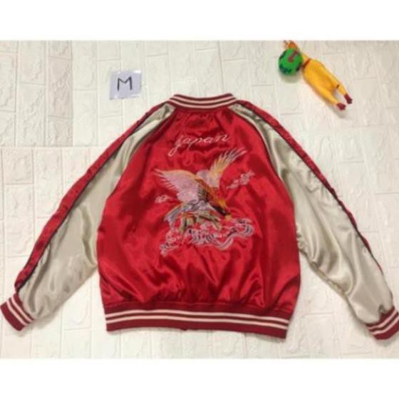 [freeship - Hàng cao cấp]❤️ ảnh thật áo bomber thêu chim đẹp xuất sắc Japan Sukajan Souvenir jacket