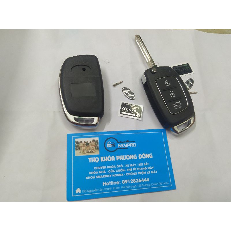 Vỏ Chìa Khoá Gập Hyundai I10,Accent, Tucson2019, Accent Blus