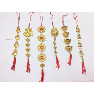 Bộ 06 liễn treo lớn trang trí năm mới 2020, trang trí cây mai cây đào năm tí