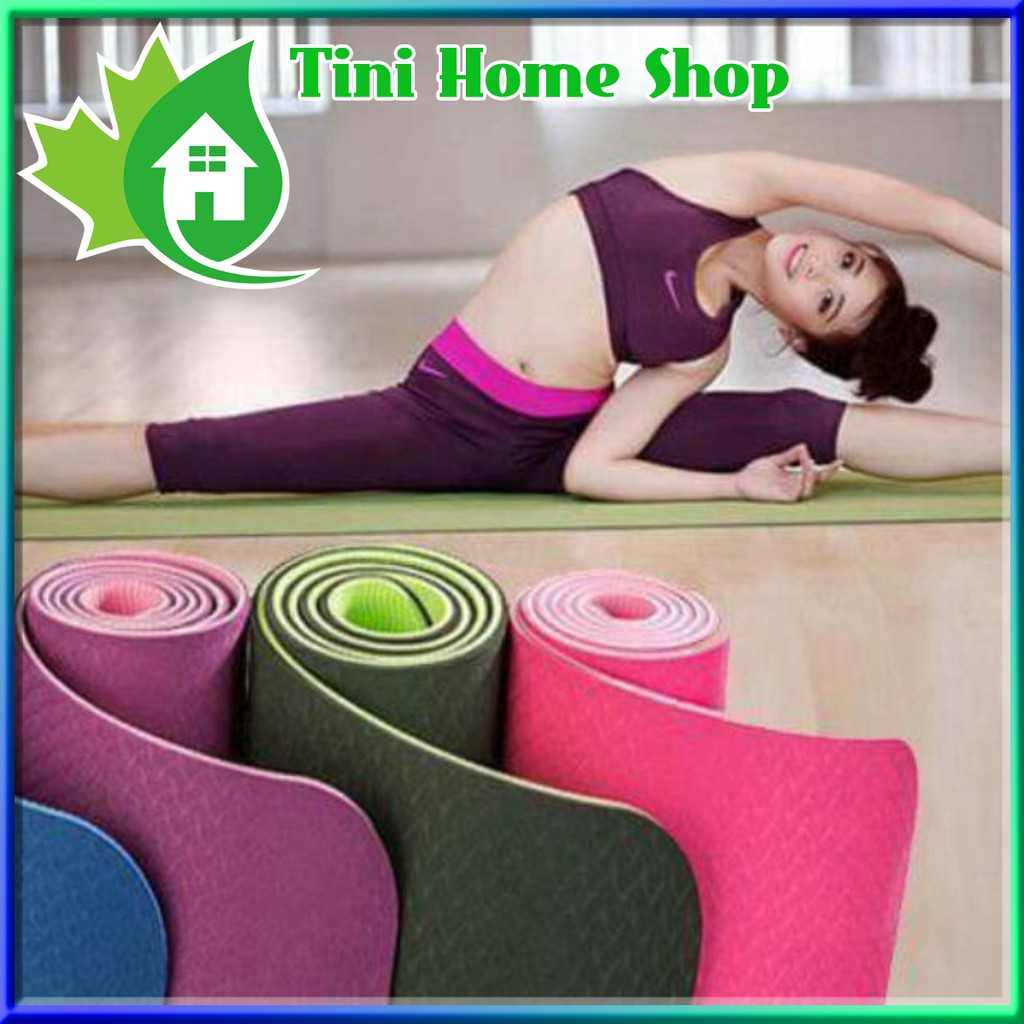 🏠  Thảm Tập Yoga/Gym/Thể Dục TPE 6mm 1 Lớp Đài Loan Êm Ái, Siêu Bám, Chống Trượt Tốt - Tini Home Shop [HCM]