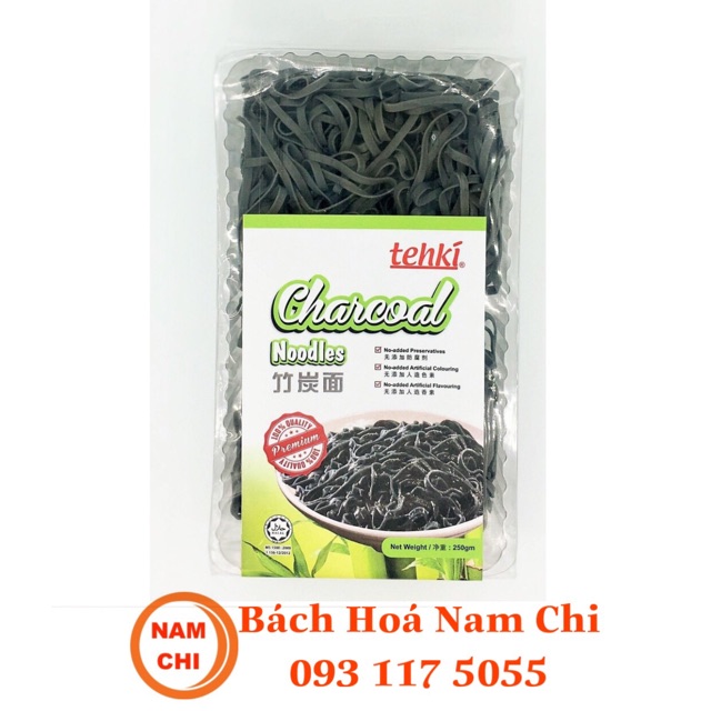 [THAN TRE] Mì Tehki Tinh Than Tre Malaysia Charcoal 250g Ăn Chay Ăn Kiêng Giảm Cân Tuyệt Vời