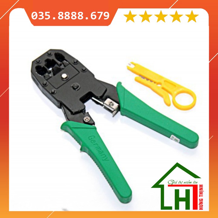 Kiềm Bấm Mạng Đa Năng 3 trong 1 Tốt - Đầu RJ45 - Đầu RJ11 - Cắt Cable Mạng - Bảo Hành 3 Tháng. Hưng Thịnh