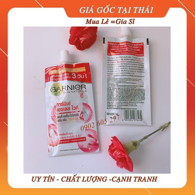 [hàng chính hãng]Gói Kem Garnier dưỡng da Thái Lan màu đỏ