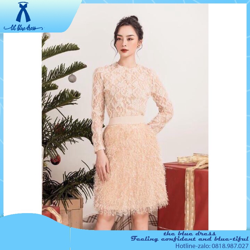 Set áo và chân váy lông sang trọng bigsize váy đầm nữ đẹp đi biển giá rẻ
