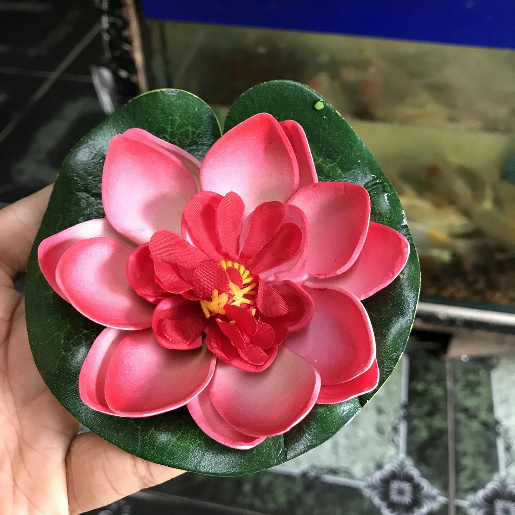 SEN GIẢ TRANG TRÍ HỒ CÁ NON BỘ ĐƯỜNG KÍNH 11CM