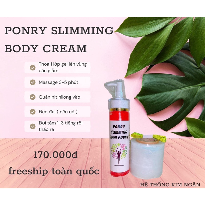 Gel Tan Mỡ Bụng Ponry ( tặng nịch + thước )