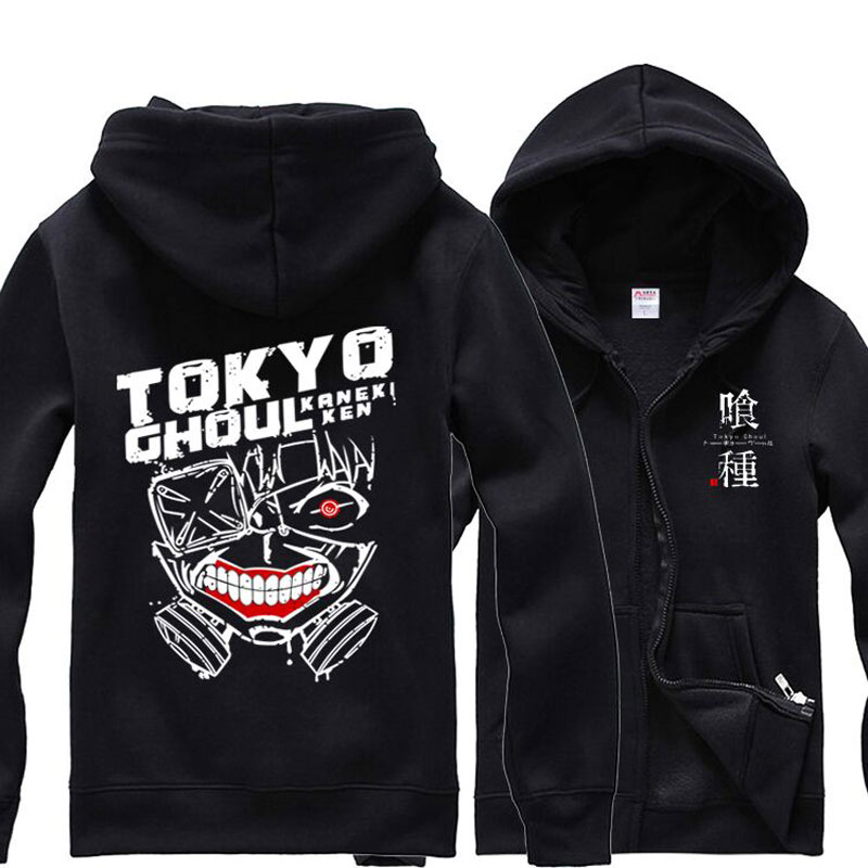 Áo Khoác Hoodie Dài Tay Có Khóa Kéo Hóa Trang Nhân Vật Kaneki Kenshirt Phim Tokyo Ghoul