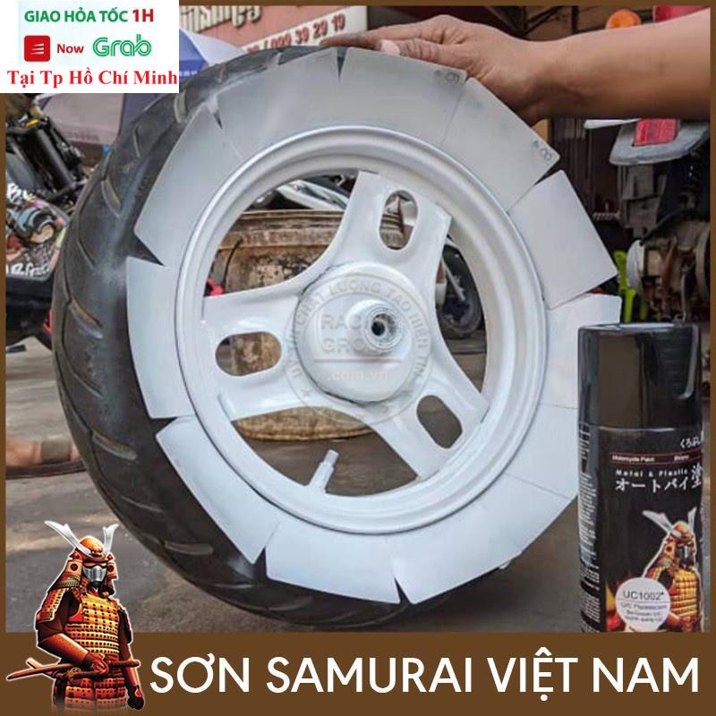 Sơn Xịt Samurai Sơn Nền Trắng Cho Màu Huỳnh Quang - Mã UC1002