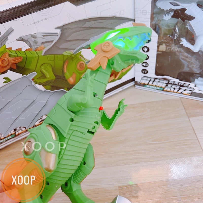 Đồ chơi xoop !Khủng long cơ học đóng hộp-ước mơ của bé