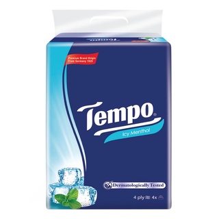 Lốc 4 gói khăn giấy tempo softpack icy menthol 4 lớp